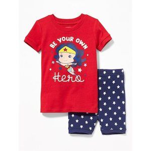 5T Wonder Woman  Be Your Own Hero pajamas Justice League summer pjs Super Hero